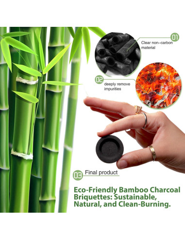 Briquetas de Carbón de Bambú Maison d'Orient - 10 Discos