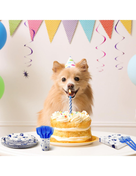 Juego de Vajilla Fiesta 144 Piezas Kochorie Huellas Perro