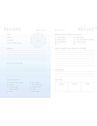 Meditation: A Day and Night Reflection Journal (90 Days) (Inner World)