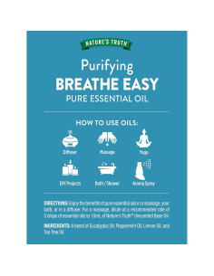 Aceite Esencial Breathe Easy Nature's Truth 15 mL Eucalipto Menta 2