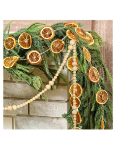 Guirnalda de Navidad 1.8 m Daifunli con Rodajas de Naranja Secas