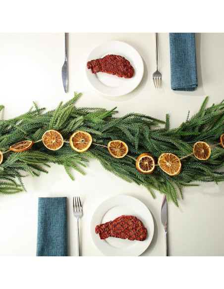 Guirnalda de Navidad 1.8 m Daifunli con Rodajas de Naranja Secas