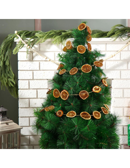 Guirnalda de Navidad 1.8 m Daifunli con Rodajas de Naranja Secas