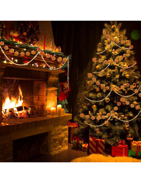 Guirnalda de Navidad 1.8 m Daifunli con Rodajas de Naranja Secas