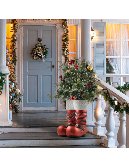 Botas de Santa de Cerámica Casafield 101.6 cm con Vegetación