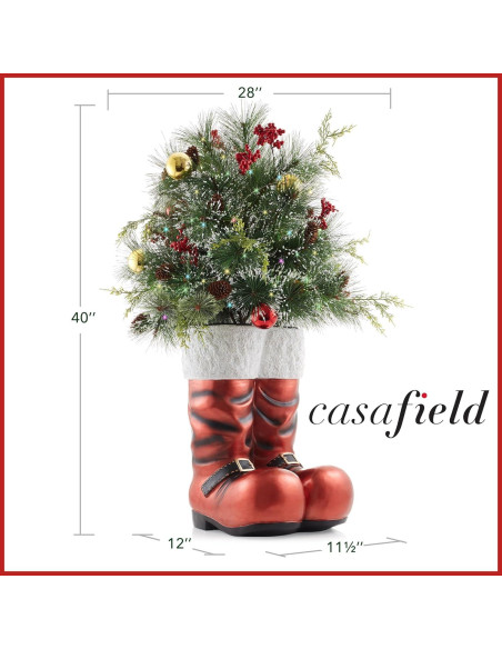 Botas de Santa de Cerámica Casafield 101.6 cm con Vegetación