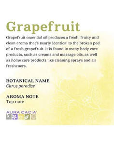Aceite Esencial Puro Aura Cacia Pomelo 15 ml 2