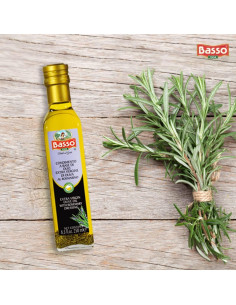 Aceite de Oliva Extra Virgen Infundido Romero BASSO 1904 250ml 2