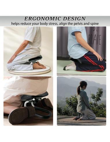 Banco de Meditación XDONEF Ajustable con Cojín Negro