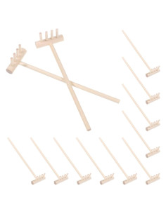 Set de Rastrillos Mini Jardín Zen Homoyoyo 12 Pcs Bambú