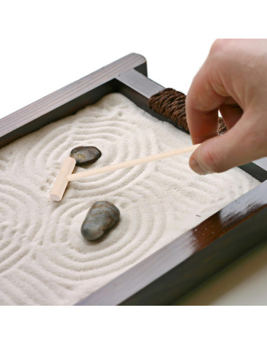 Set de Rastrillos Mini Jardín Zen Homoyoyo 12 Pcs Bambú