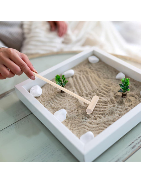 Set de Rastrillos Mini Jardín Zen Homoyoyo 12 Pcs Bambú