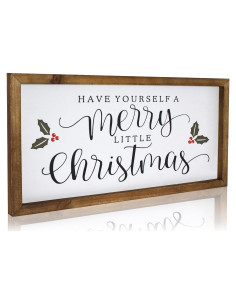 Letrero de Pared Navidad EMAX HOME 40.64x20.32cm Madera