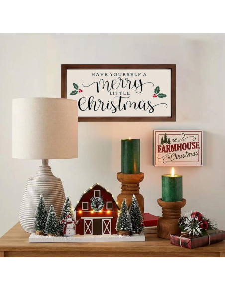 Letrero de Pared Navidad EMAX HOME 40.64x20.32cm Madera