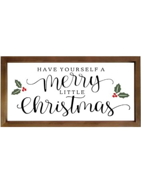 Letrero de Pared Navidad EMAX HOME 40.64x20.32cm Madera