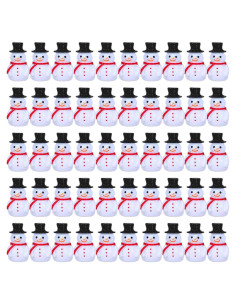 Figuritas de Muñeco de Nieve Liliful - 50 Pcs Decoración Navideña