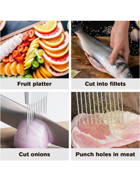 Soporte Cortador de Cebolla Acero Inoxidable OFY 14x9.2cm