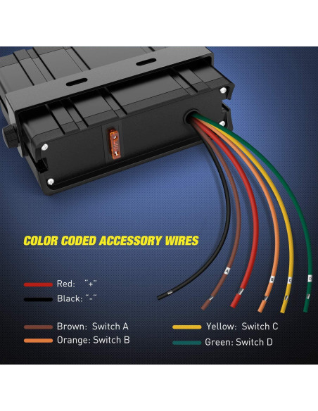 Caja de Interruptores Nilight 4 Gang 12V 20A para Vehículos