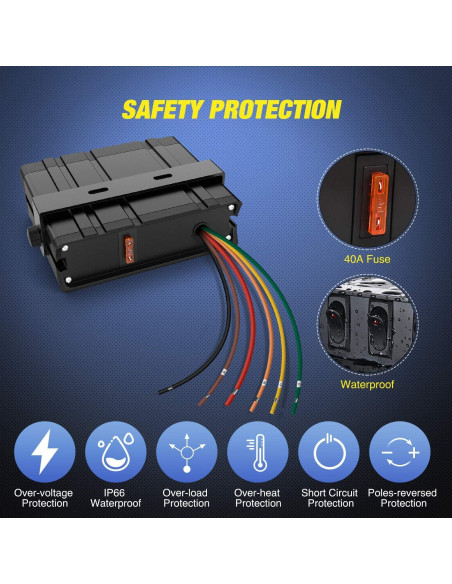 Caja de Interruptores Nilight 4 Gang 12V 20A para Vehículos