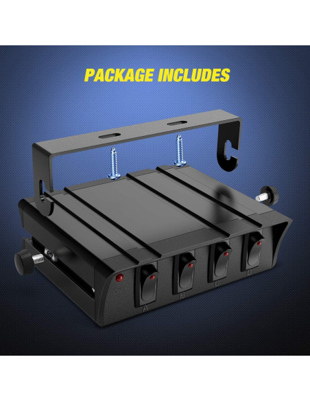 Caja de Interruptores Nilight 4 Gang 12V 20A para Vehículos