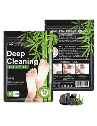 50 Almohadillas para Pies de Jengibre y Vinagre de Bambú