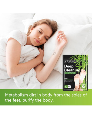 50 Almohadillas para Pies de Jengibre y Vinagre de Bambú