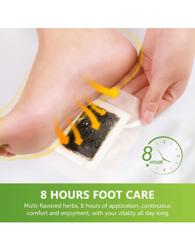 50 Almohadillas para Pies de Jengibre y Vinagre de Bambú