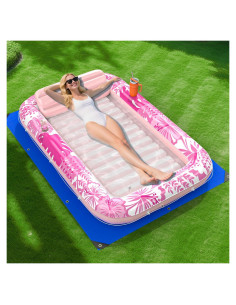 Flotador Inflable para Tanning POOLACC 178x117 cm Rosa