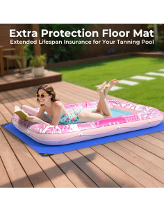 Flotador Inflable para Tanning POOLACC 178x117 cm Rosa 2