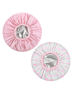 Gorros de Tratamiento Capilar Prasacco 2 Pcs Rosa Doble Capa