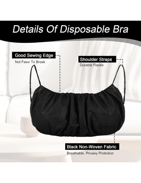 100 Sujetadores Desechables Mujeres Yuanan Talla Única Negro