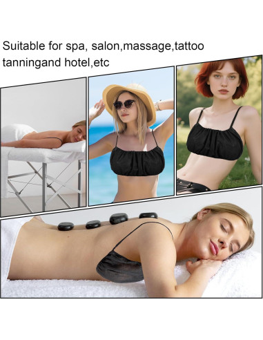 100 Sujetadores Desechables Mujeres Yuanan Talla Única Negro