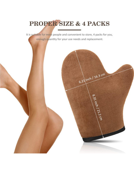 Guantes de Bronceado Autopropulsado SATINIOR Reutilizables 4 Pcs