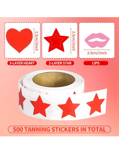 500 Calcomanías de Bronceado Labios Creztail - Autoadhesivas 2