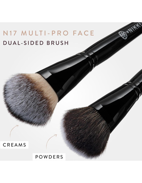 Brocha Multi-Pro BK Beauty N17 Doble Cara para Maquillaje