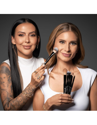 Brocha Multi-Pro BK Beauty N17 Doble Cara para Maquillaje