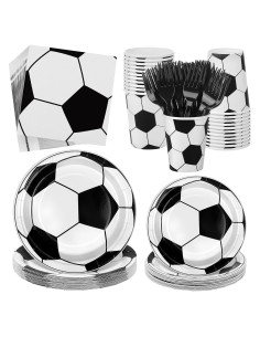 Juego de Fiesta de Fútbol 144 Piezas Kochorie Utensilios