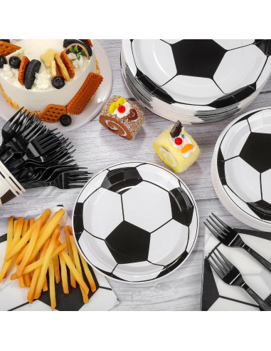 Juego de Fiesta de Fútbol 144 Piezas Kochorie Utensilios