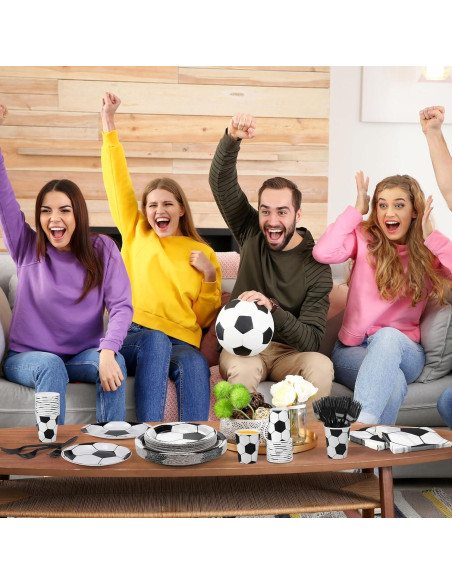 Juego de Fiesta de Fútbol 144 Piezas Kochorie Utensilios