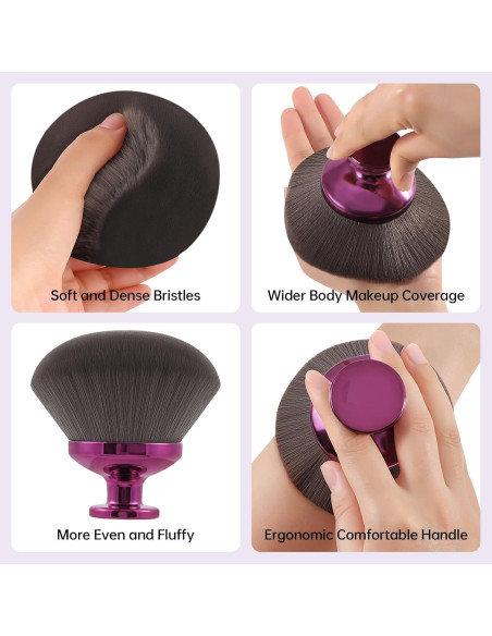 Brocha de Maquillaje Corporal Riawit 9.6 cm Suave Kabuki