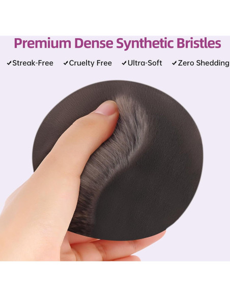 Brocha de Maquillaje Corporal Riawit 9.6 cm Suave Kabuki