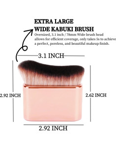 Brocha Kabuki Profesional Diryi para Bronceador Automático Rosa Oro 2