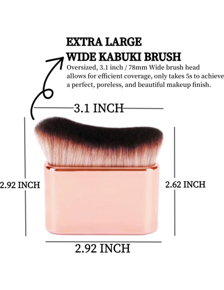 Brocha Kabuki Profesional Diryi para Bronceador Automático Rosa Oro