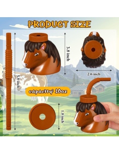 Tazas de Animales de Granja Roshtia 12 Piezas 325 ml 2