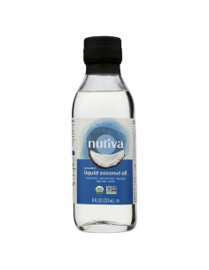 Aceite de Coco Fraccionado Orgánico Nutiva 226g - Hidratante y Cocina