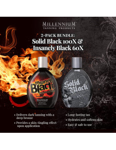 Combo Lociones Bronceadoras Millennium 100X y 60X 2x13.5 oz 2