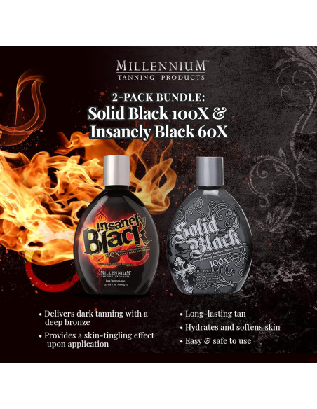 Combo Lociones Bronceadoras Millennium 100X y 60X 2x13.5 oz