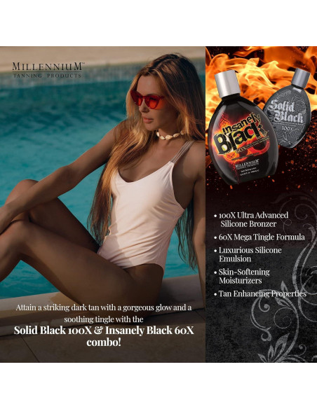 Combo Lociones Bronceadoras Millennium 100X y 60X 2x13.5 oz