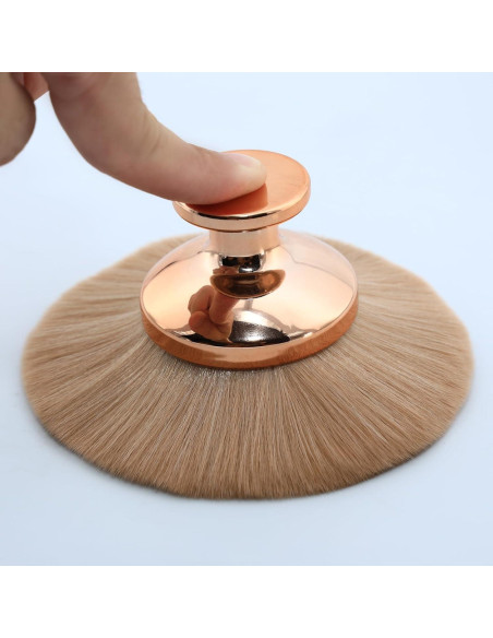 Brocha Autobronceadora Kabuki XXL DRIPOO - Oro, 9 cm