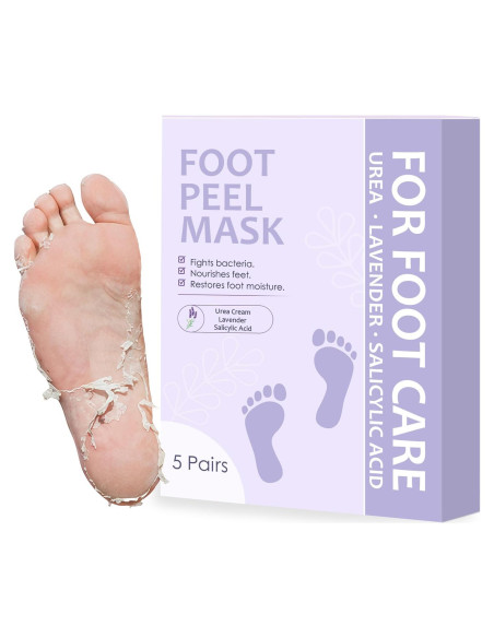 Mascarilla Exfoliante para Pies Genérico - 5 Paquetes con Urea y Lavanda